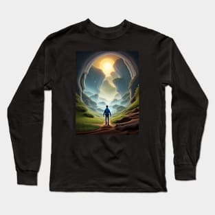 Between Mountains: Chasing the Sunset After the Tunnel Long Sleeve T-Shirt